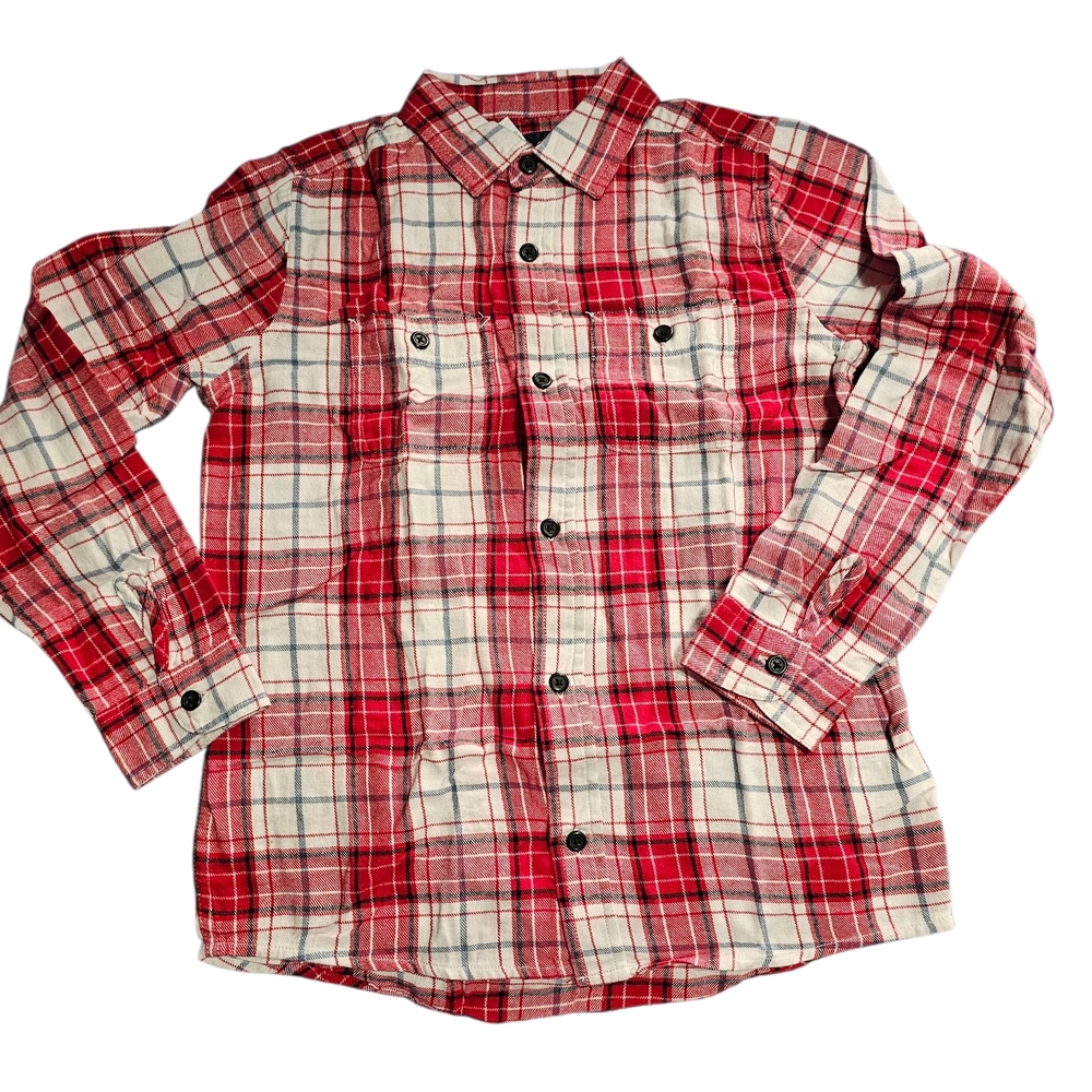 The Children's Place Red and White Plaid Shirt